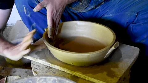 Traditional pottery making in the Balkans. Stock Footage 168949216