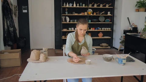Traditional pottery making. Stock Footage 119545172