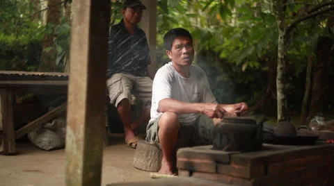 Traditional process of fry coffee beans. Stock Footage 26221108