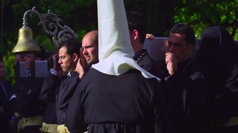 Traditional processions of Easter in Malaga, Spain Stock Footage 57523628