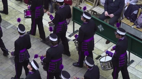Traditional processions of Easter in Malaga, Spain Stock Footage 57523851