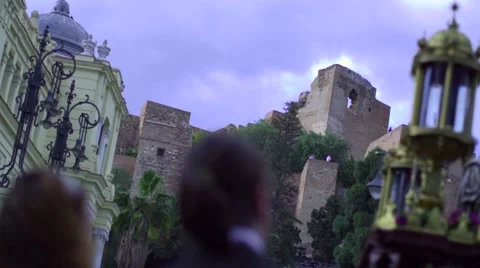 Traditional processions of Easter in Malaga, Spain Stock Footage 57527143