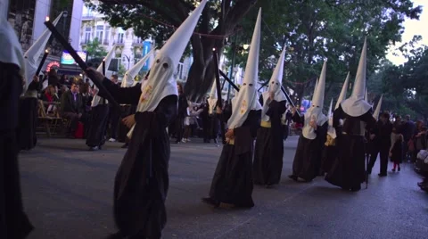 Traditional processions of Easter in Malaga, Spain Stock Footage 57528495