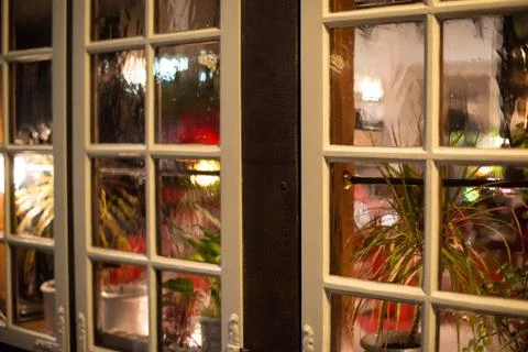 Traditional pub window Stock Photos