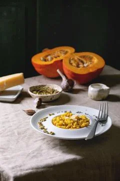 Traditional pumpkin risotto Stock Photos