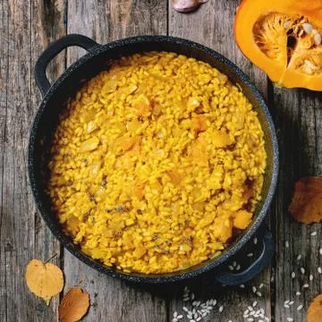 Traditional pumpkin risotto Stock Photos