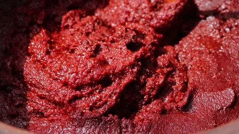 Traditional red pepper paste, traditional gochujang Video stock 310152623