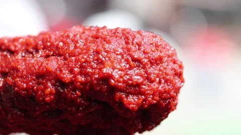 Traditional red pepper paste, traditional gochujang Video stock 310152625