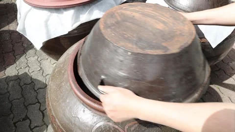 Traditional red pepper paste, traditional gochujang Video stock 310152655