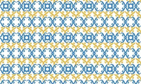 Traditional Repeating Geometric Ornament Pattern Background For Textile Pri.. Illustrazione stock