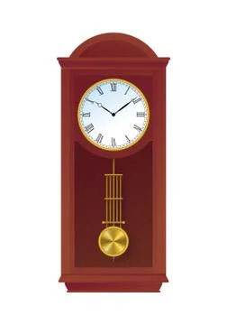 Traditional retro style pendulum clock Stock Illustration