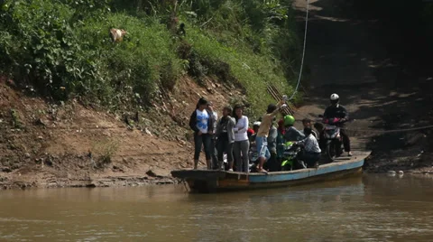Traditional River Transportation Stock Footage 33846725