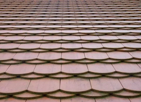 Traditional Roof Pattern Texture in Perspective Stock Photos