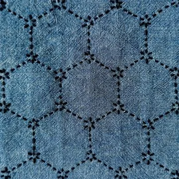 Traditional Running Stitch Geometric Pattern.  Stock Photos