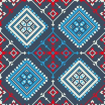 Traditional Russian embroidery pattern Stock Illustration