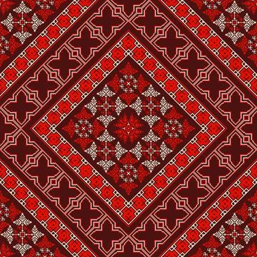 Traditional Russian embroidery pattern Illustrazione stock