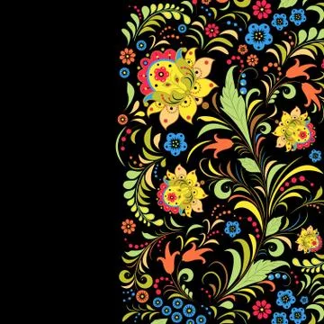 Traditional russian floral  pattern Stock Illustration