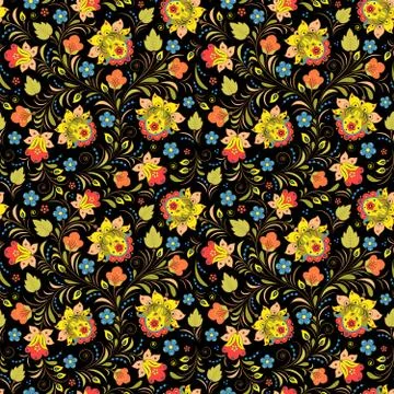 Traditional russian floral pattern Stock Illustration