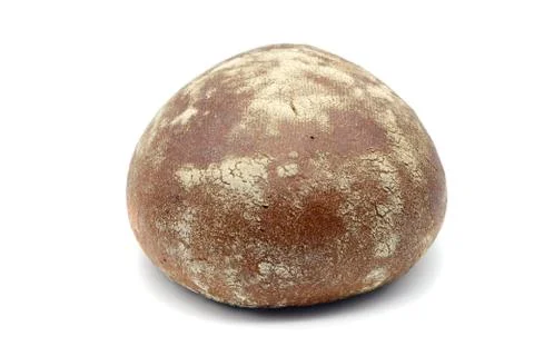 Traditional rye dark bread on white background Stock Photos