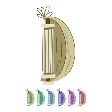 Traditional sasando string instrument from rote island music art graphic Ilustración de archivo