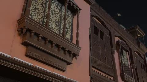 Traditional Saudi Window Architecture Riyadh Stock Footage 316552138