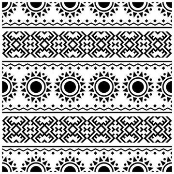 Traditional Seamless Ethnic Pattern background design in aztec, tribal, fabri Stock Illustration
