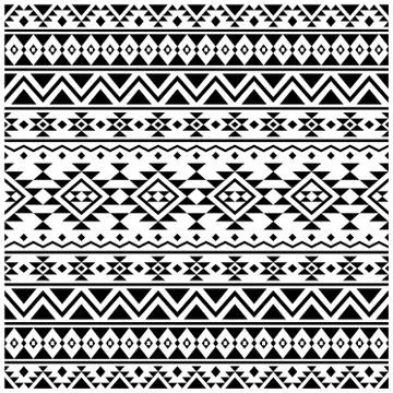 Traditional Seamless Ethnic Pattern texture design vector Stock Illustration