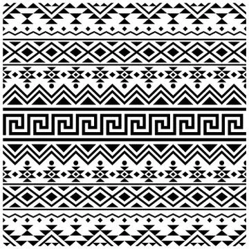 Traditional Seamless Ethnic Pattern texture design vector Stock Illustration