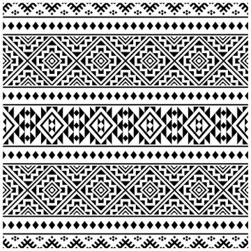 Traditional Seamless Ethnic Pattern texture design vector Stock Illustration
