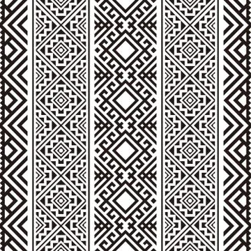 Traditional seamless ethnic pattern texture background design vector Stock Illustration