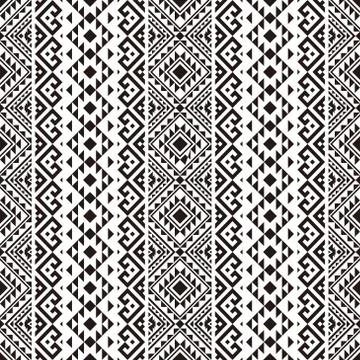 Traditional seamless ethnic pattern texture background design vector Stock Illustration