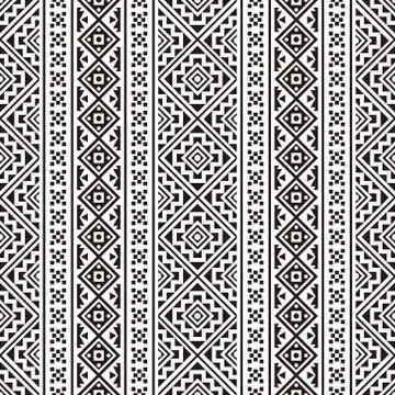 Traditional seamless ethnic pattern texture background design vector Stock Illustration