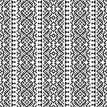 Traditional seamless ethnic pattern texture design vector in vertical style Illustrazione stock