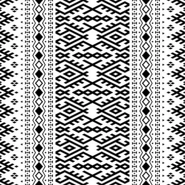 Traditional seamless ethnic pattern texture design vector in vertical style Stock Illustration