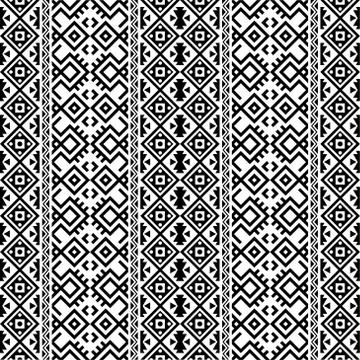 Traditional seamless ethnic pattern texture design vector in vertical style Stock Illustration