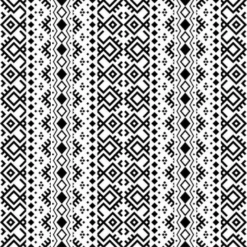 Traditional seamless ethnic pattern texture design vector in vertical style Stock Illustration