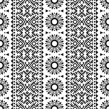 Traditional seamless ethnic pattern texture design vector Stock Illustration