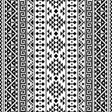 Traditional seamless ethnic pattern texture background design vector Illustrazione stock