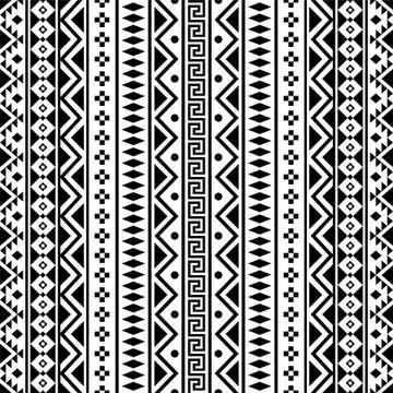 Traditional seamless ethnic pattern texture background design vector Stock Illustration