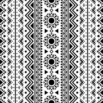 Traditional seamless ethnic pattern texture background design vector Stock Illustration