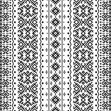 Traditional seamless ethnic pattern texture background design illustration ve Stock Illustration