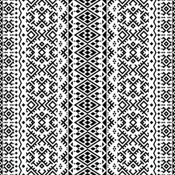 Traditional seamless ethnic pattern texture background design illustration ve Stock Illustration