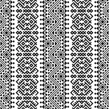 Traditional seamless ethnic pattern in vertical style texture design vector i Stock Illustration