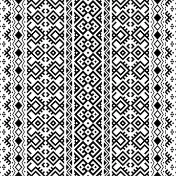 Traditional seamless ethnic pattern in vertical style texture design vector i Stock Illustration