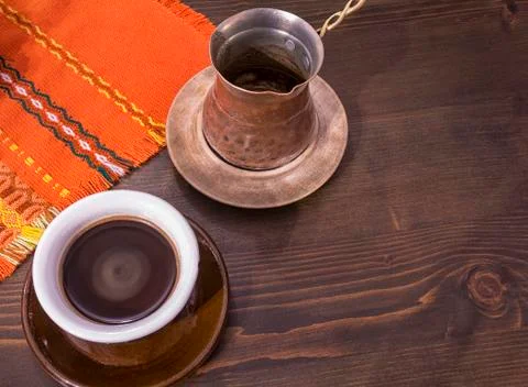 Traditional serving coffee Stock Photos