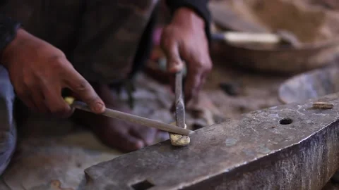 Traditional silver making Video stock 147954972