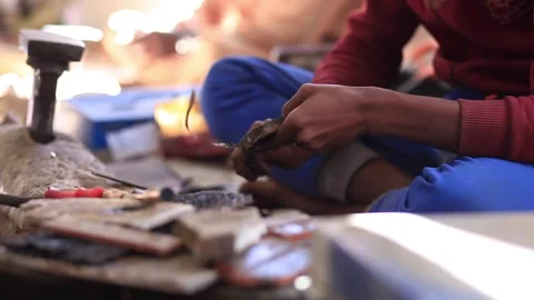 Traditional silver making Video stock 147954998