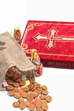 Traditional sinterklaas items Foto stock
