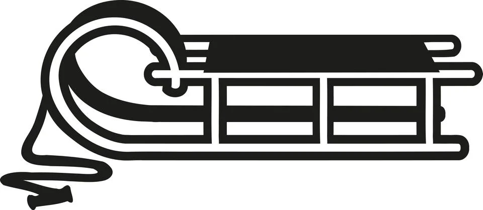 Traditional sled Stock Illustration