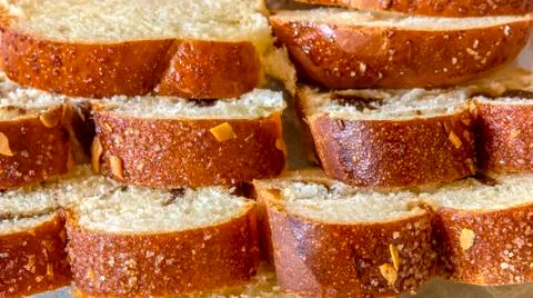 Traditional sliced bread. Foto stock